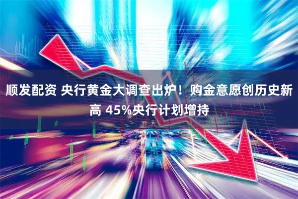 顺发配资 央行黄金大调查出炉！购金意愿创历史新高 45%央行计划增持